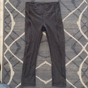 Gray Lululemon Crop Leggings